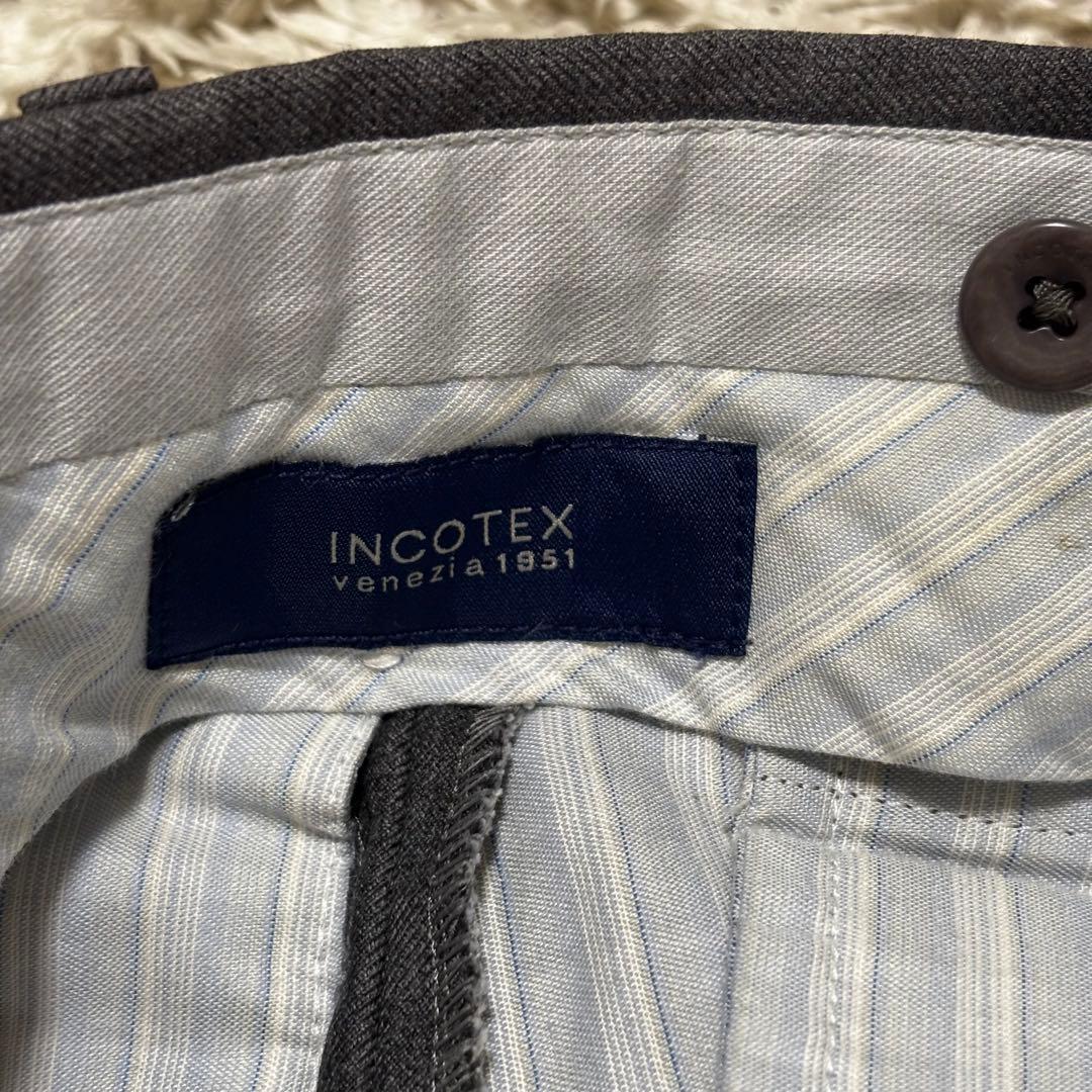 INCOTEX インコテックス ウールスラックス グレー 46