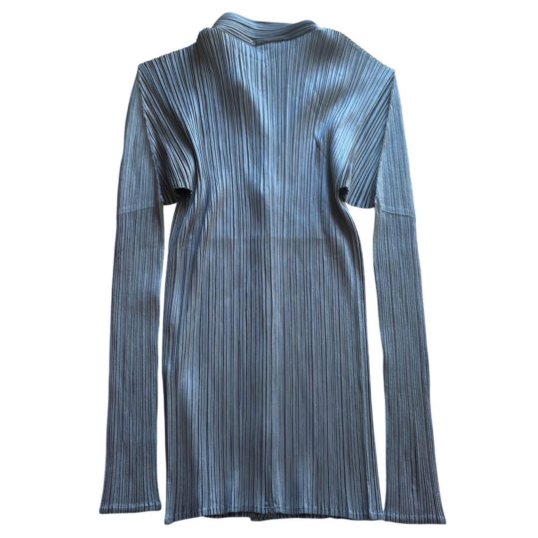 プリーツプリーズ チュニックカーディガン ダークグレー 極美品 サイズ3