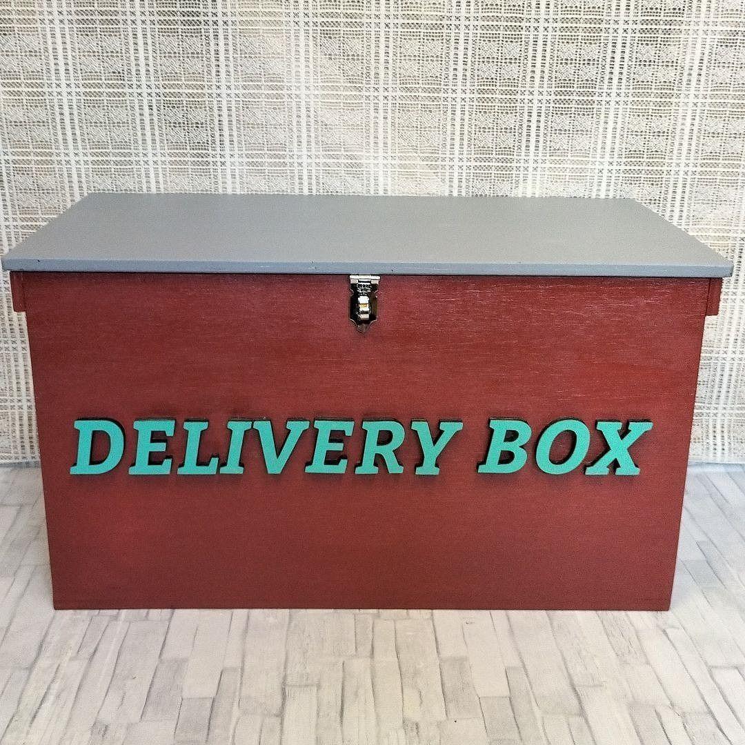 70《宅配BOX》収納 ボックス 置き配 りんご箱 木箱 コンテナ ポスト