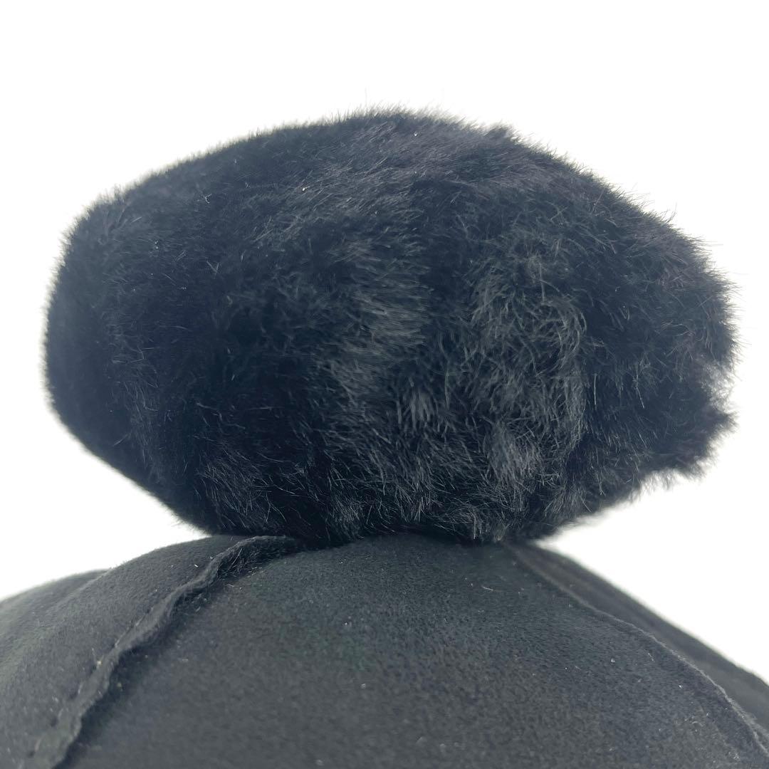 新品未使用　本革ムートン帽/トスカンラム