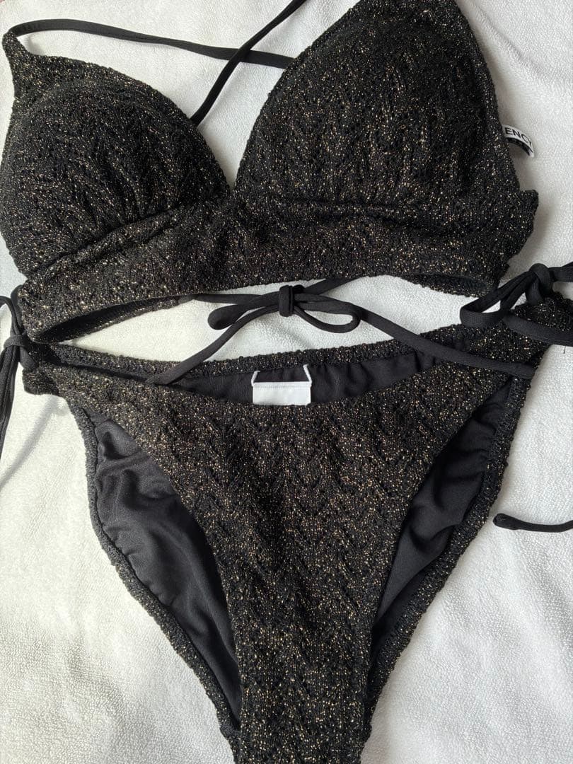 【最終値下げ】ALENCY BLACK ラメニットビキニ　上下セット