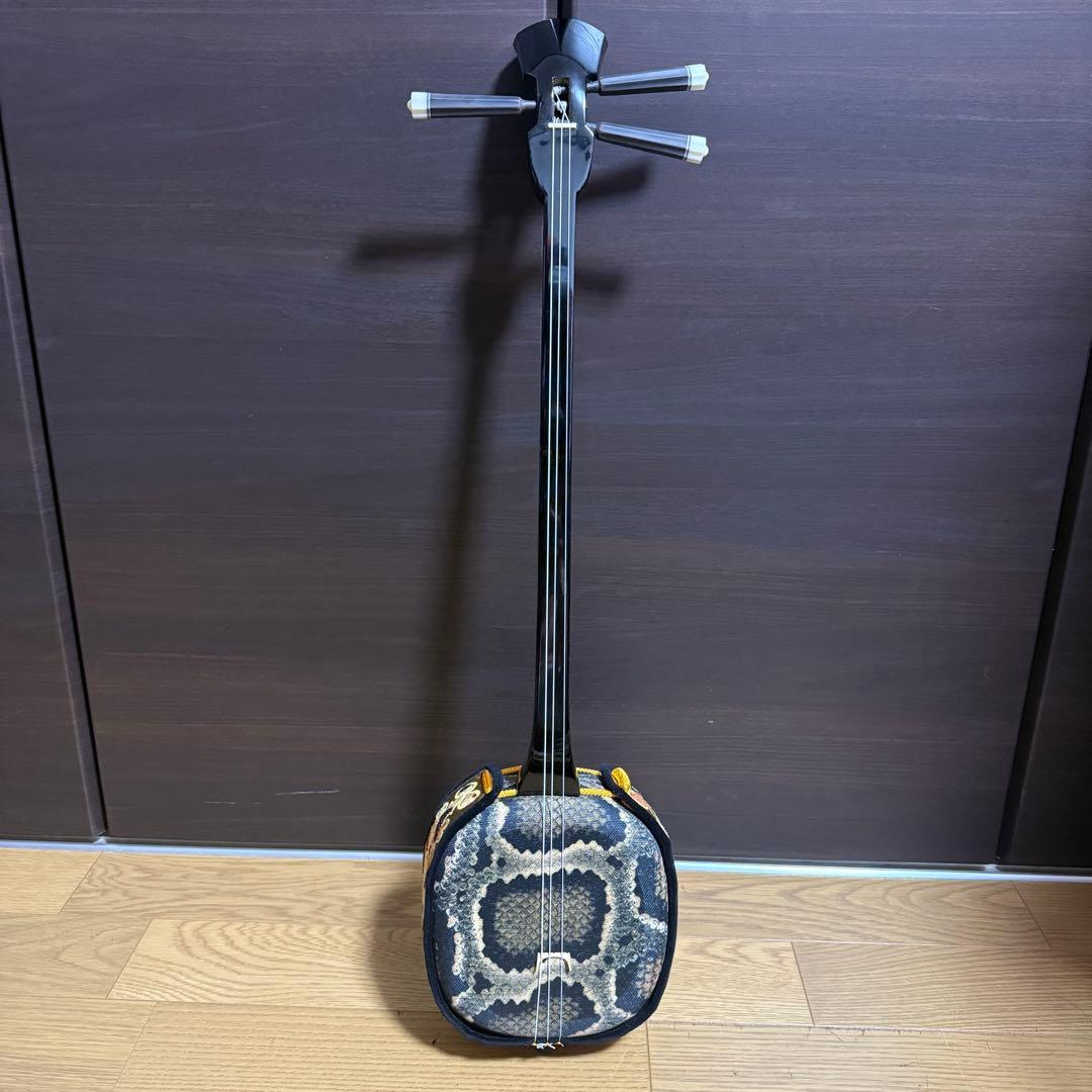 三線 沖縄 人工皮張り ハードケース付き 和楽器 民謡楽器 沖縄三線 沖縄民謡