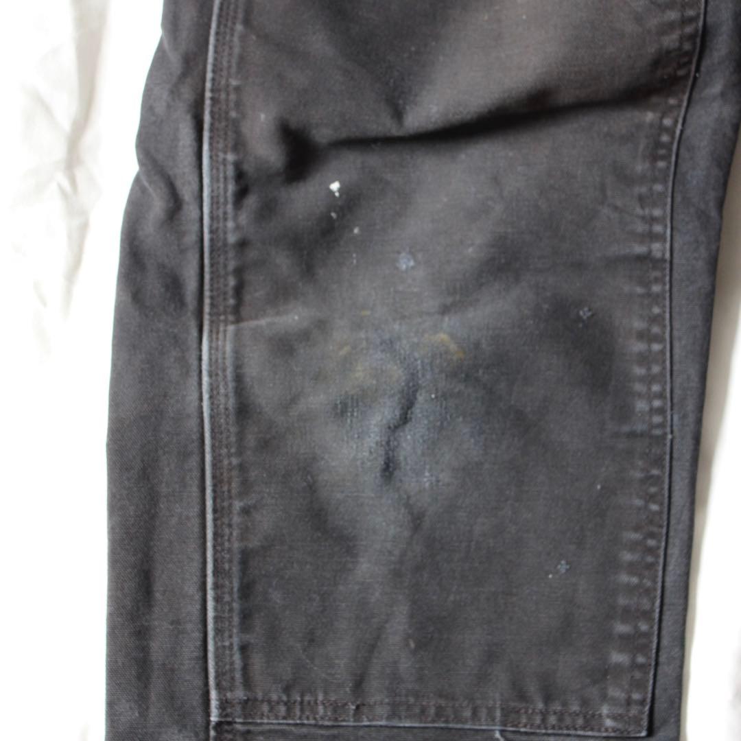 雰囲気◎ USA製 Carhartt ダブルニー ペインターパンツ BLK 黒
