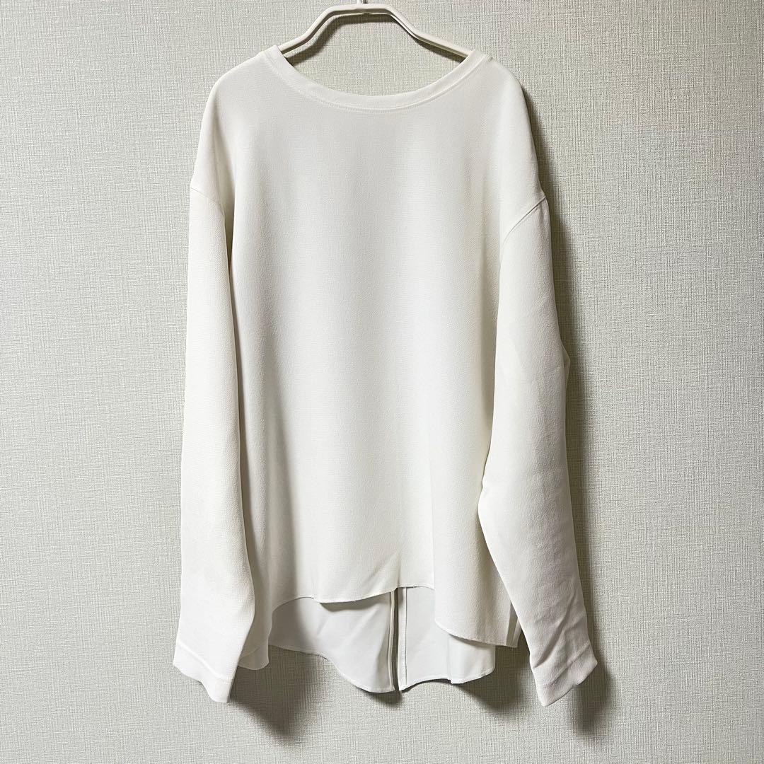 ガリャルダガランテ　1,7万円　バックスリットブラウスT ホワイト　白