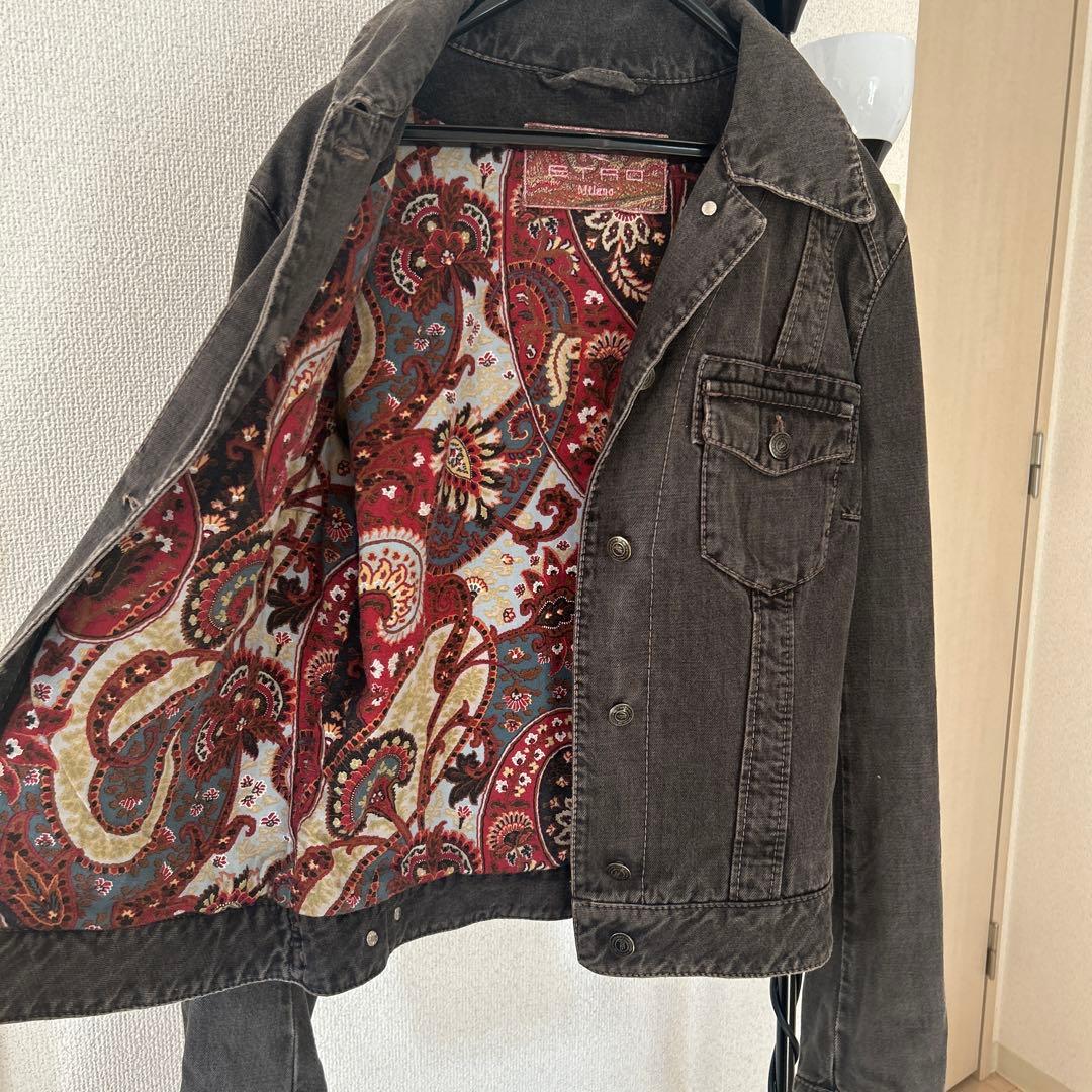 売り切り値下げ！ETRO エトロ裏地ペイズリープリントジージャン　ジャケット