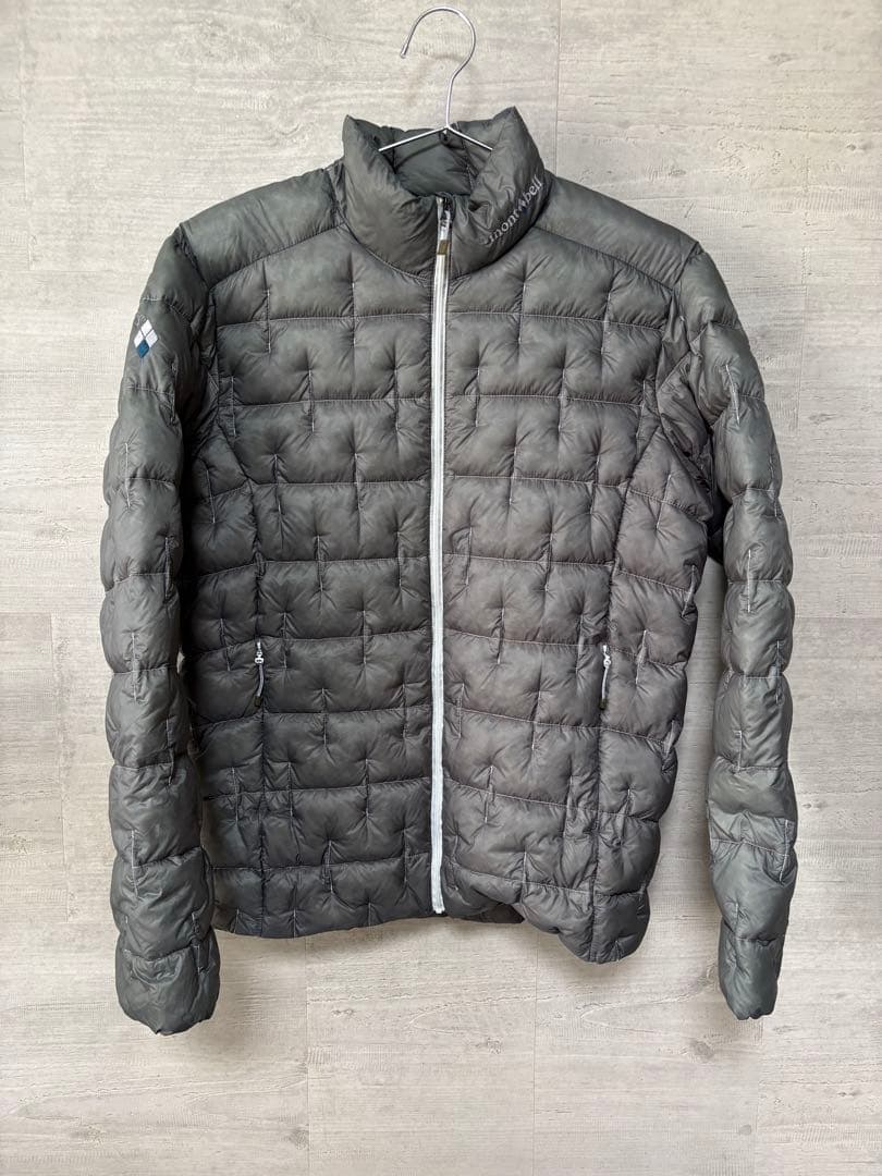 mont-bell モンベル ライト ダウン ジャケット Mサイズ 軽量 灰緑色