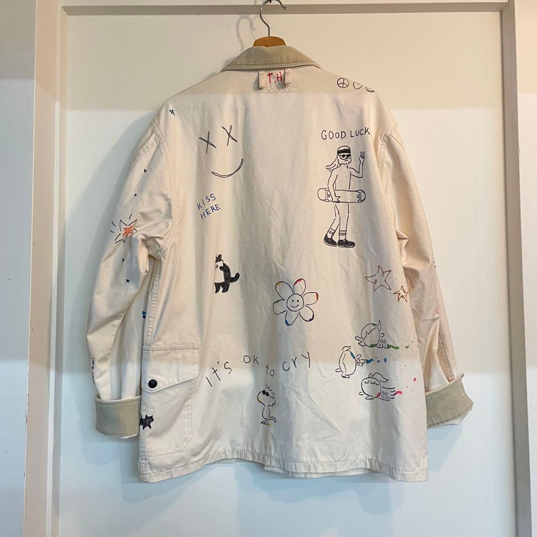 OMNIGOD ペイントジャケット アート ワーク カバーオール　4