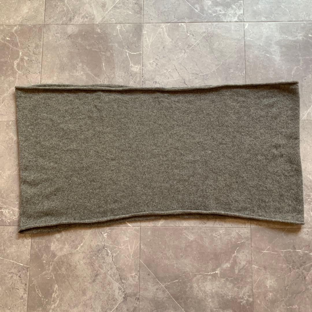 evam eva vie カシミヤ2wayストール　スヌード　モカ　美品