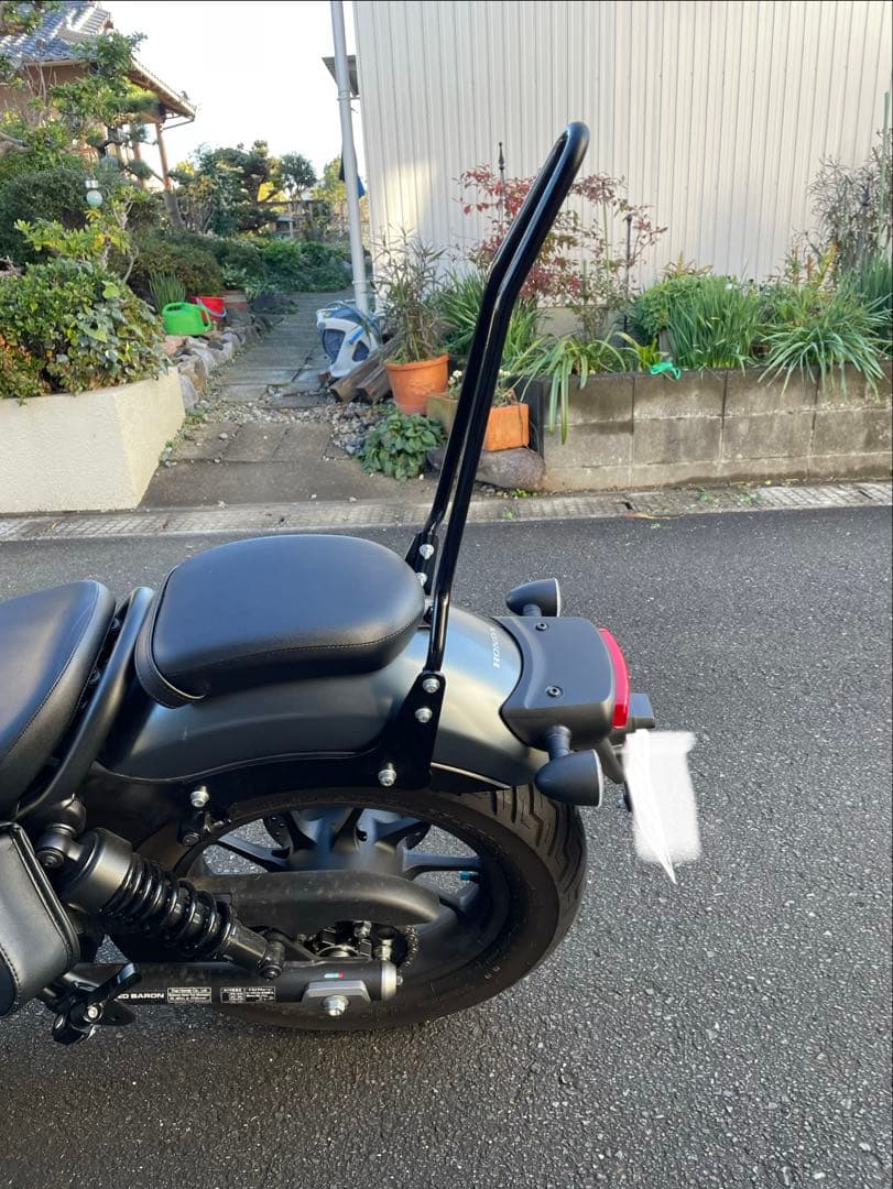 Rebel 250 シーシーバー　ショート ブラック