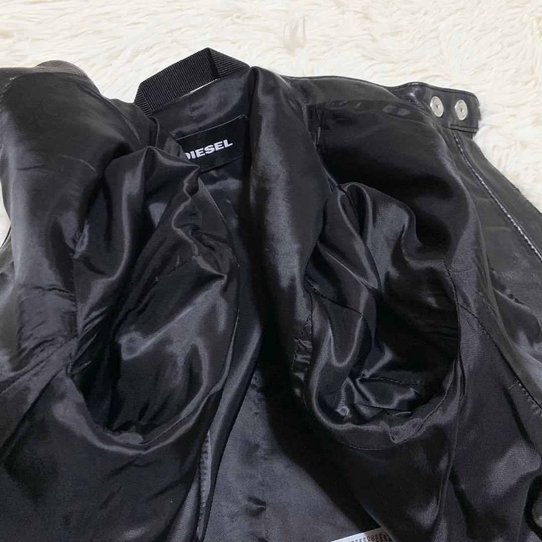 【⭐Mian⭐】ディーゼル ライダースジャケット シングル 黒 XS相当