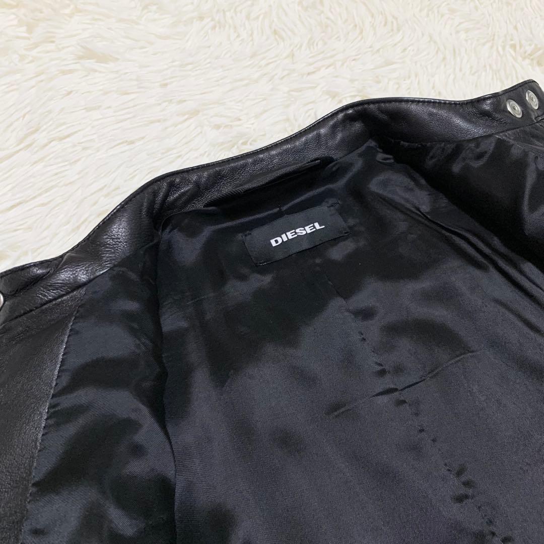 【⭐Mian⭐】ディーゼル ライダースジャケット シングル 黒 XS相当