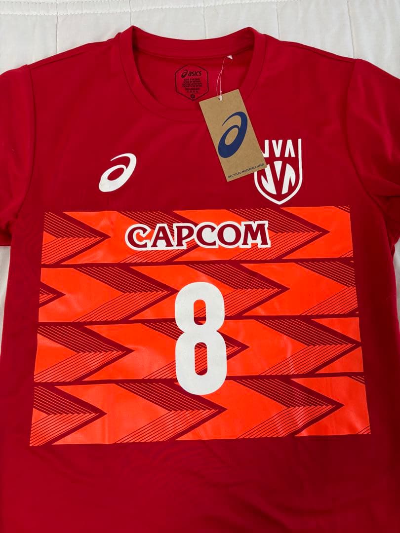 ASICS バレーボールユニフォーム 赤 8 SEKITA