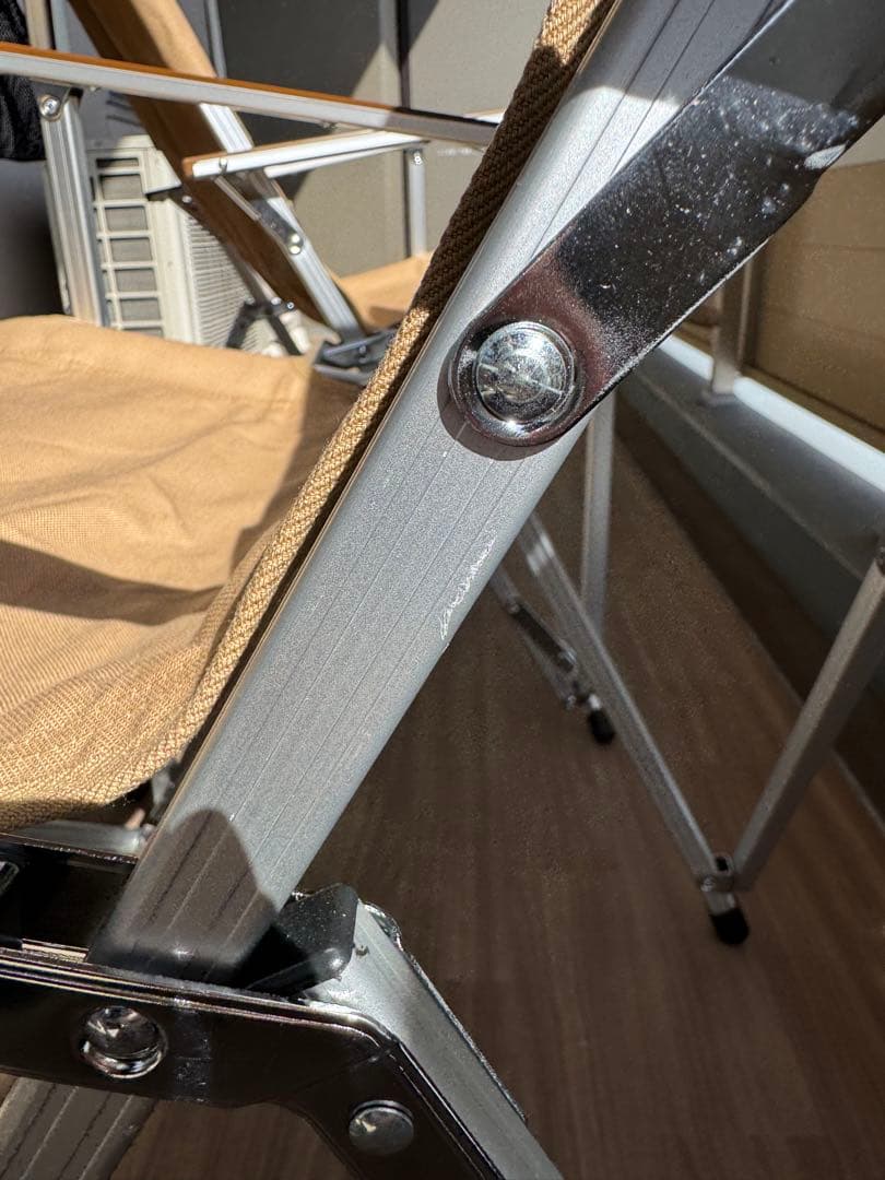 Ogawa 折りたたみハイバックチェア サンドベージュ (1/2)