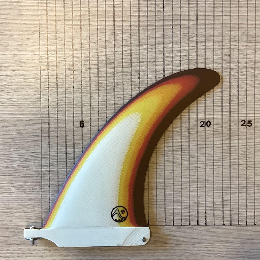 新品未使用シングルフィン7.5インチ　ホワイト×ブラウン スクリュー付き