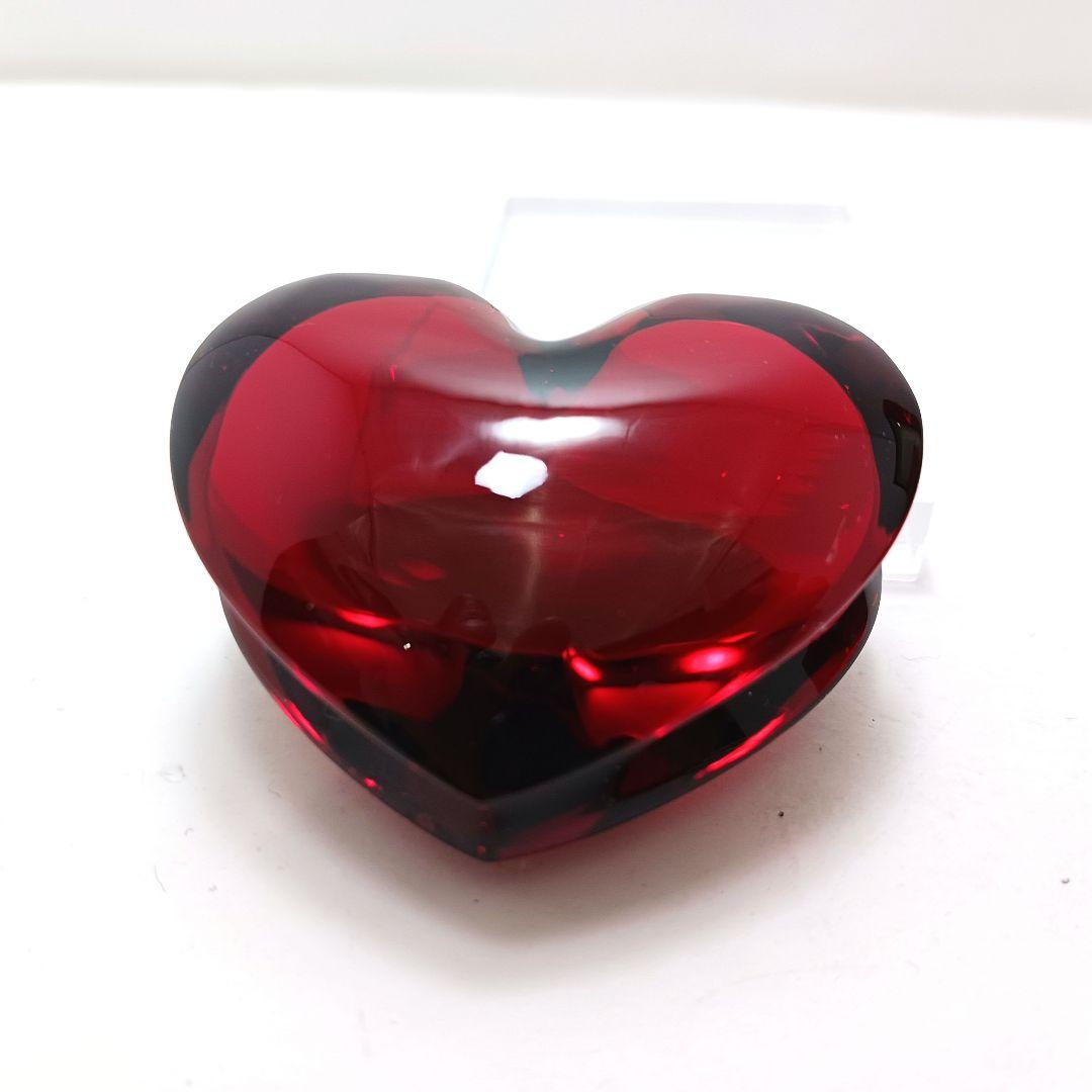Y2285-3 バカラ ザンザン ハート 赤 レッド ペーパーウェイト 箱付