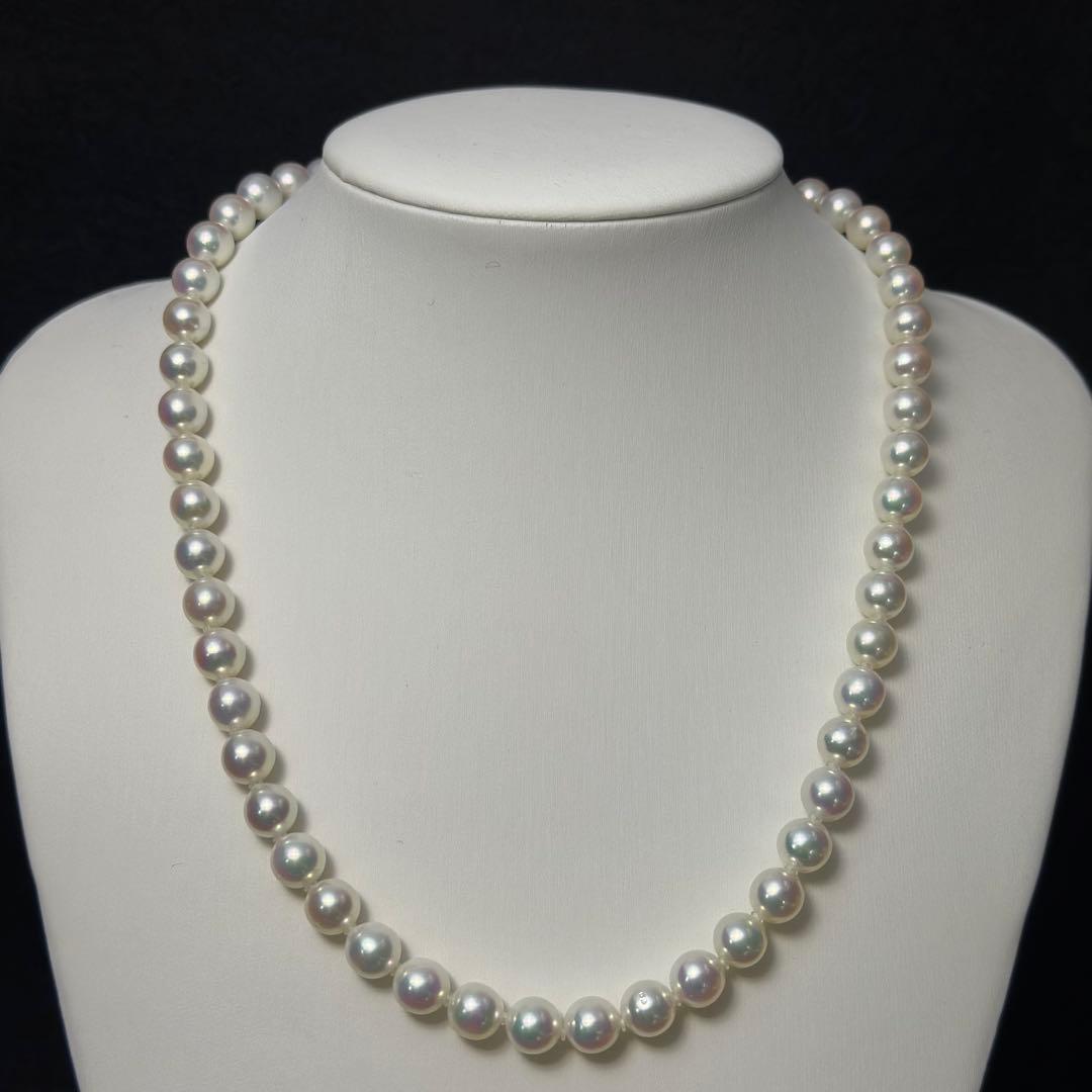 テリ最強 花珠級 アコヤ真珠　パール ネックレス 45cm 2way 留花