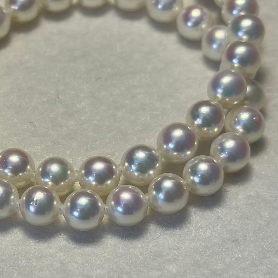 テリ最強 花珠級 アコヤ真珠　パール ネックレス 45cm 2way 留花