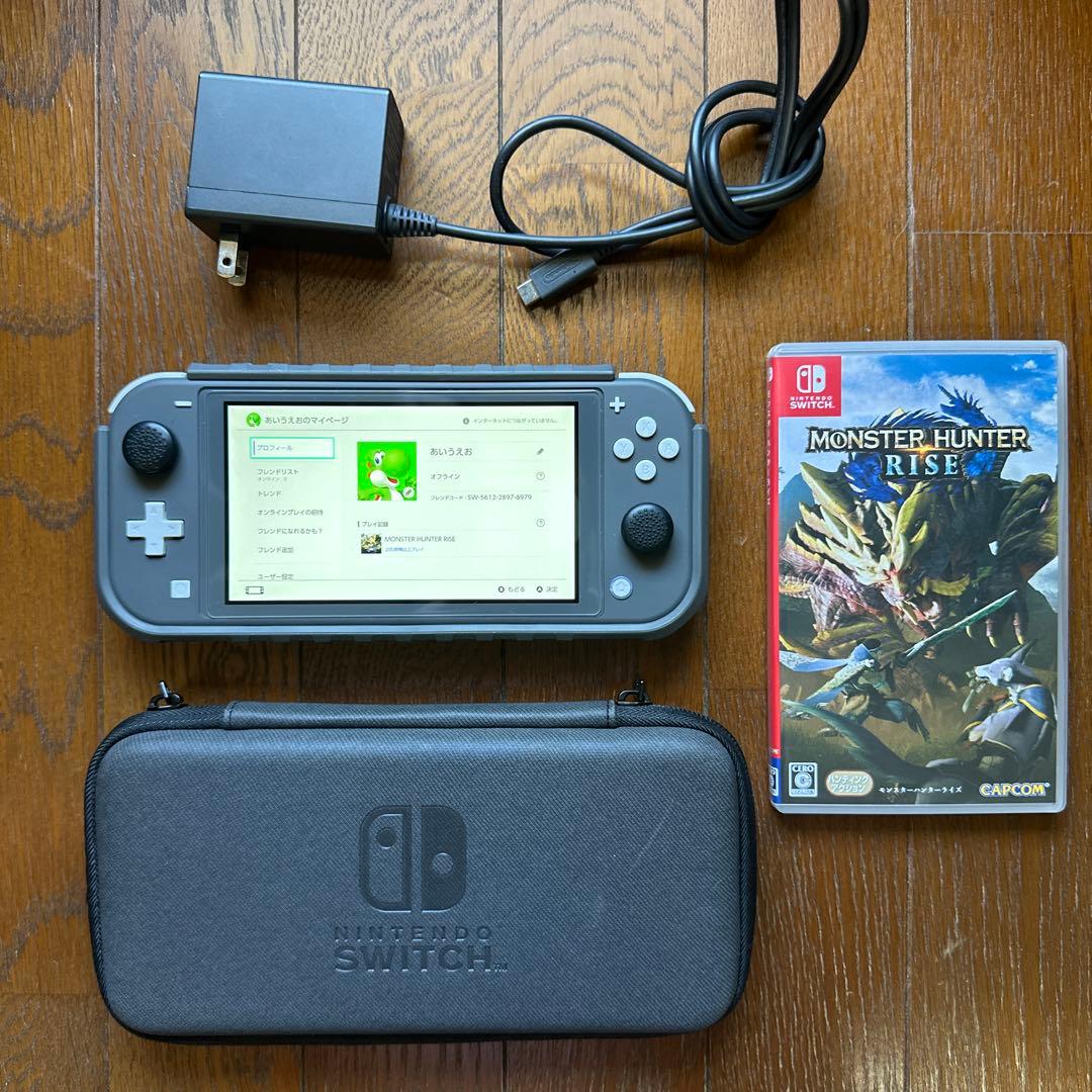 Nintendo Switch Lite グレー + モンスターハンターライズ