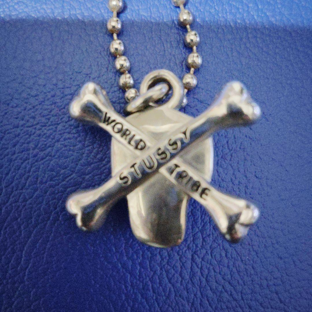 00s OLD STUSSY スカルボーン ネックレス トップ　ドクロ　骸骨