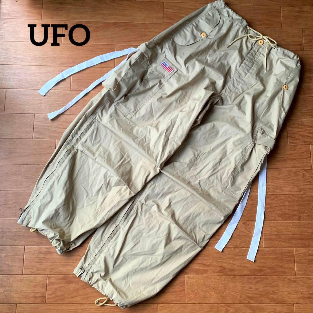美品 90s UFO テクノ パラシュート カーゴパンツ Tech バギー 極太
