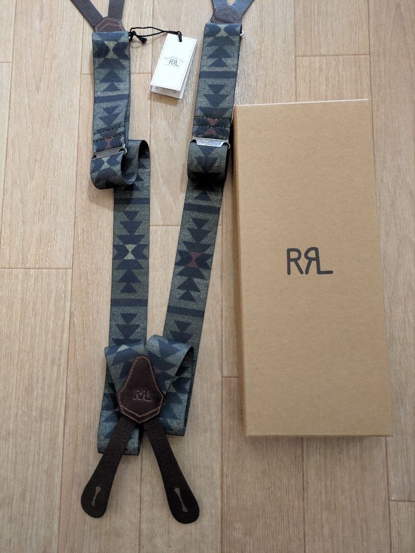 RRL 幾何学模様 サスペンダー