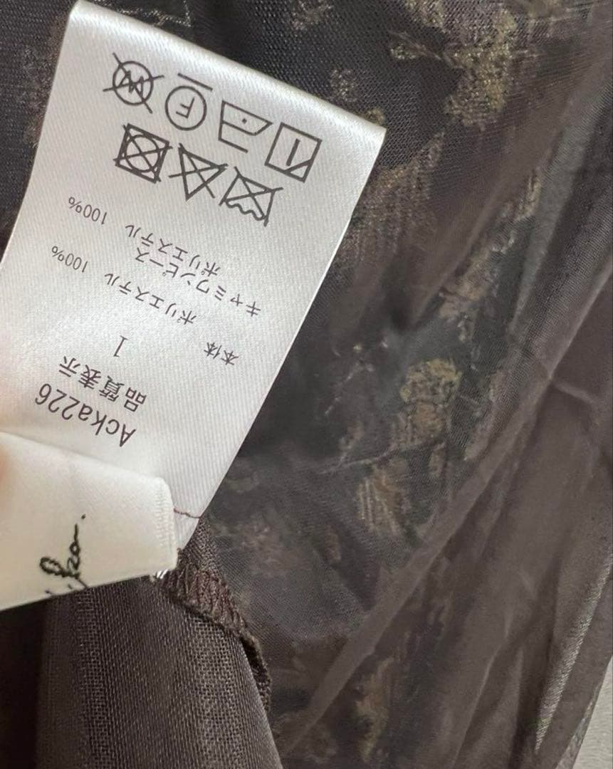 ackaブラウン　ワンピースオケージョン結婚式　二次会　シアーキャミワンピドレス