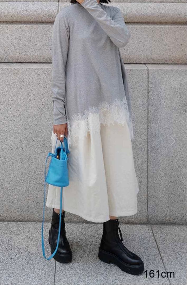 ⭐︎eky0602⭐︎MACHATT ヘムレースロンT グレー　マチャット