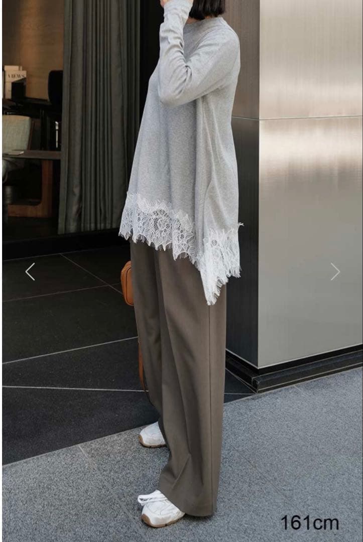 ⭐︎eky0602⭐︎MACHATT ヘムレースロンT グレー　マチャット