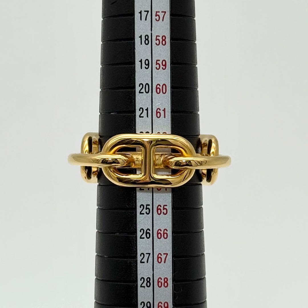 美品 HERMES シェーヌダンクル スカーフリング ゴールド エルメス 箱付き