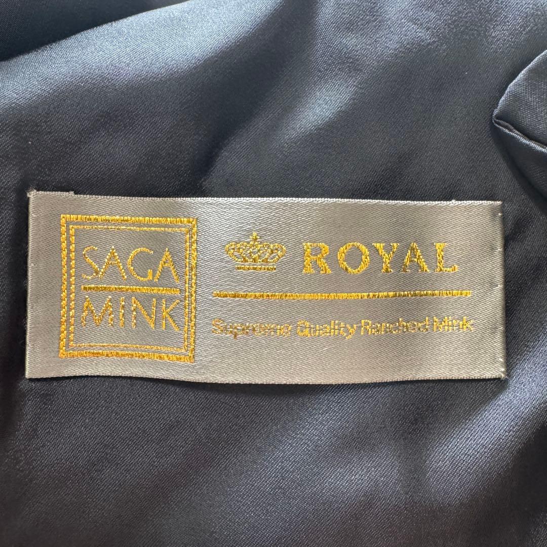 極美品 SAGA MINK  総柄 ファーコート ミンク ショート丈