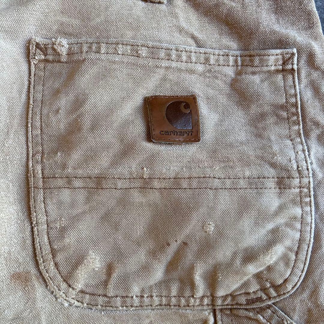 Carhartt ダックペインターパンツ W32 L34 鬼フェード ブラウン