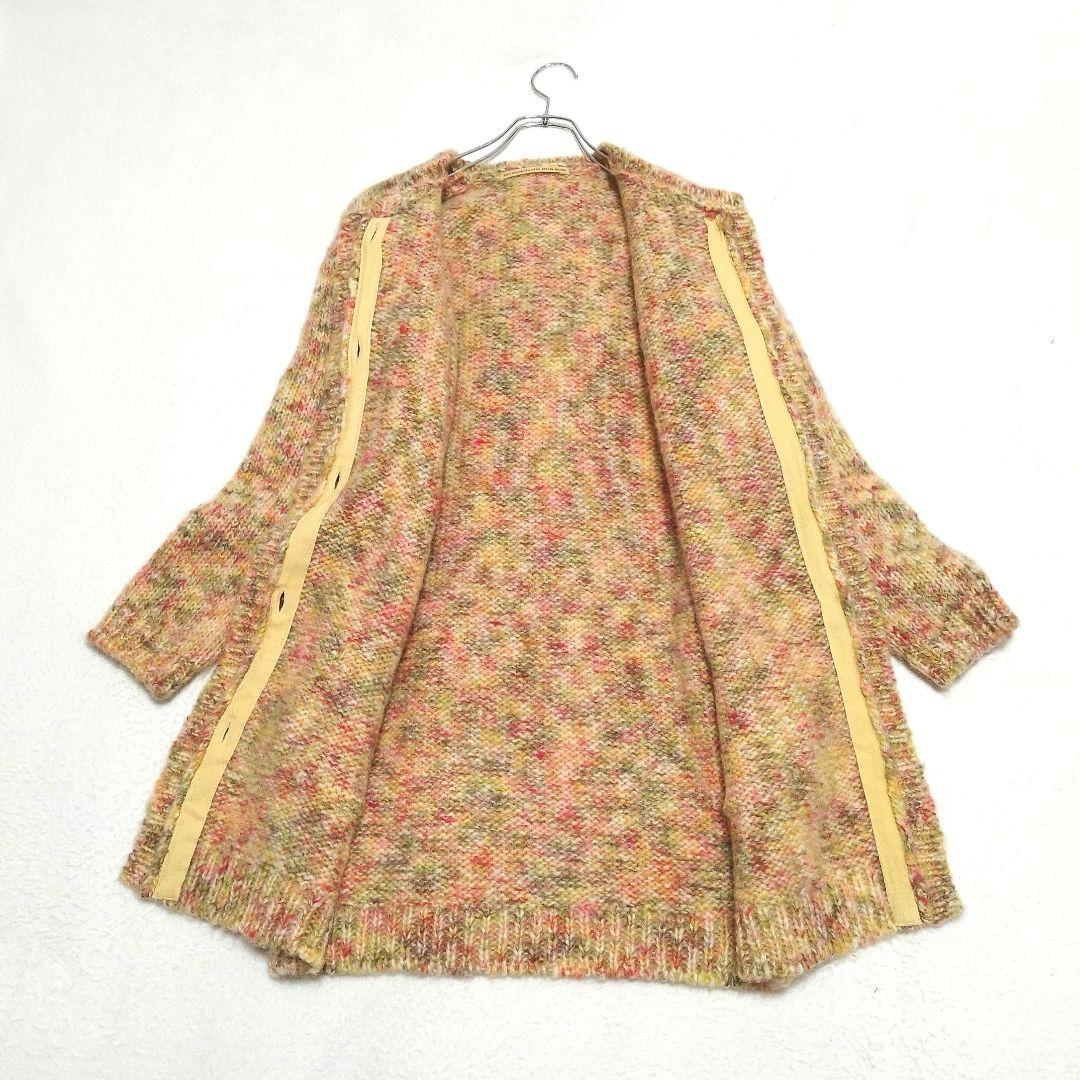 マドモアゼルノンノン　モヘヤブレンドカーディガン　ロング丈　マルチカラー