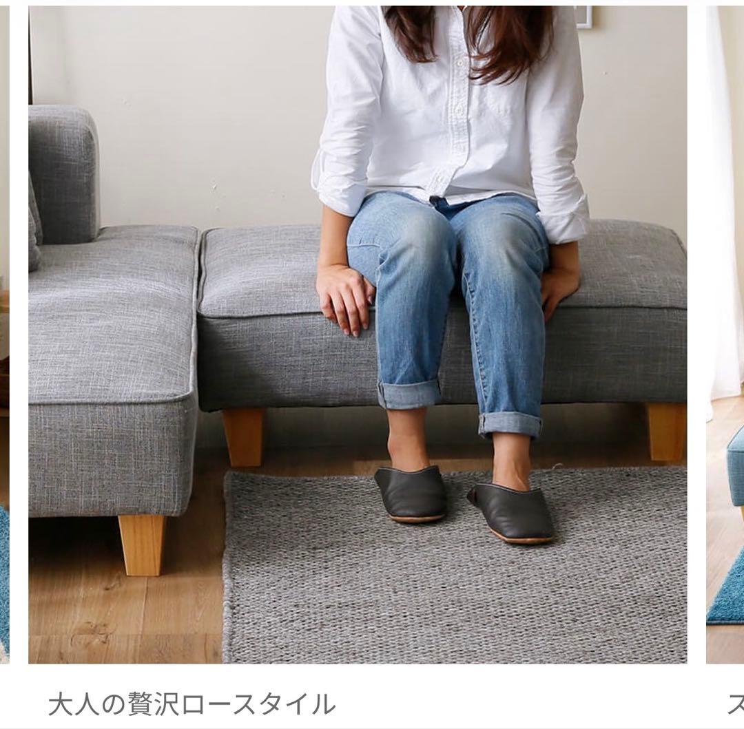 LOWYAカウチソファベッド コンパクト 2人掛けチャコールグレー