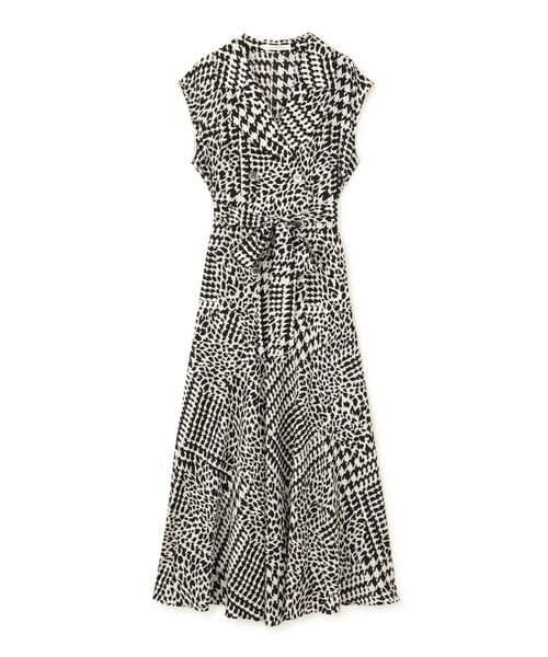 【美品】ハウンドトゥースプリントワンピース