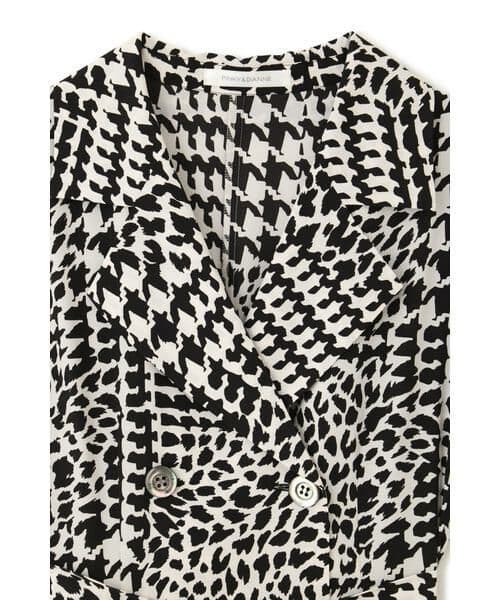 【美品】ハウンドトゥースプリントワンピース