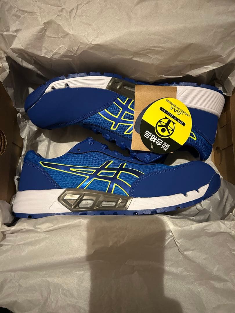 ASICS 安全靴 メッシュ 青色 JSAA