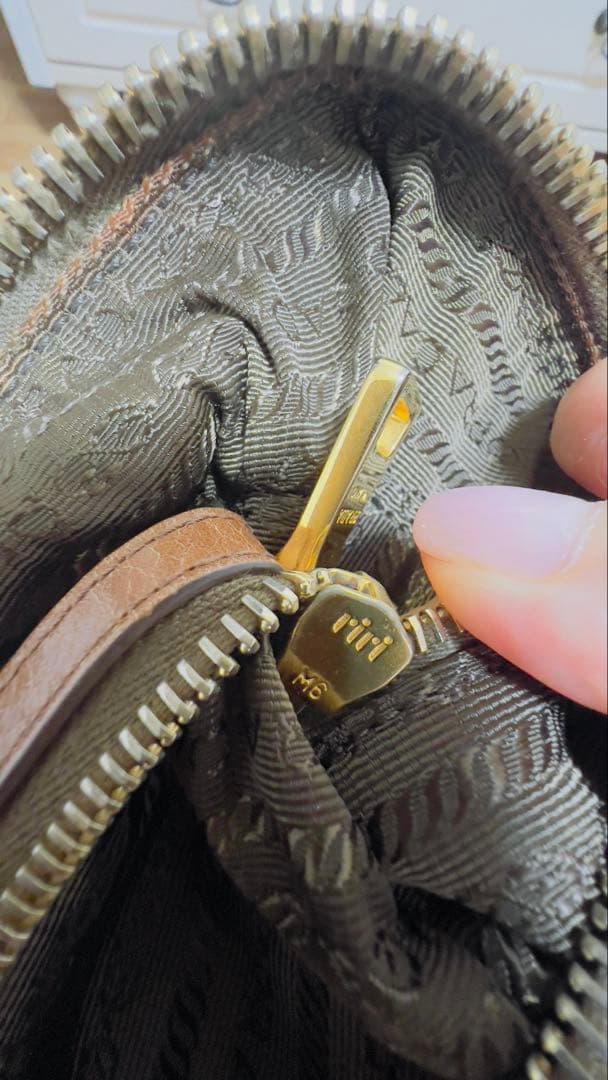 UOMOさん專用 PRADA ブラウン レザードラムバッグ