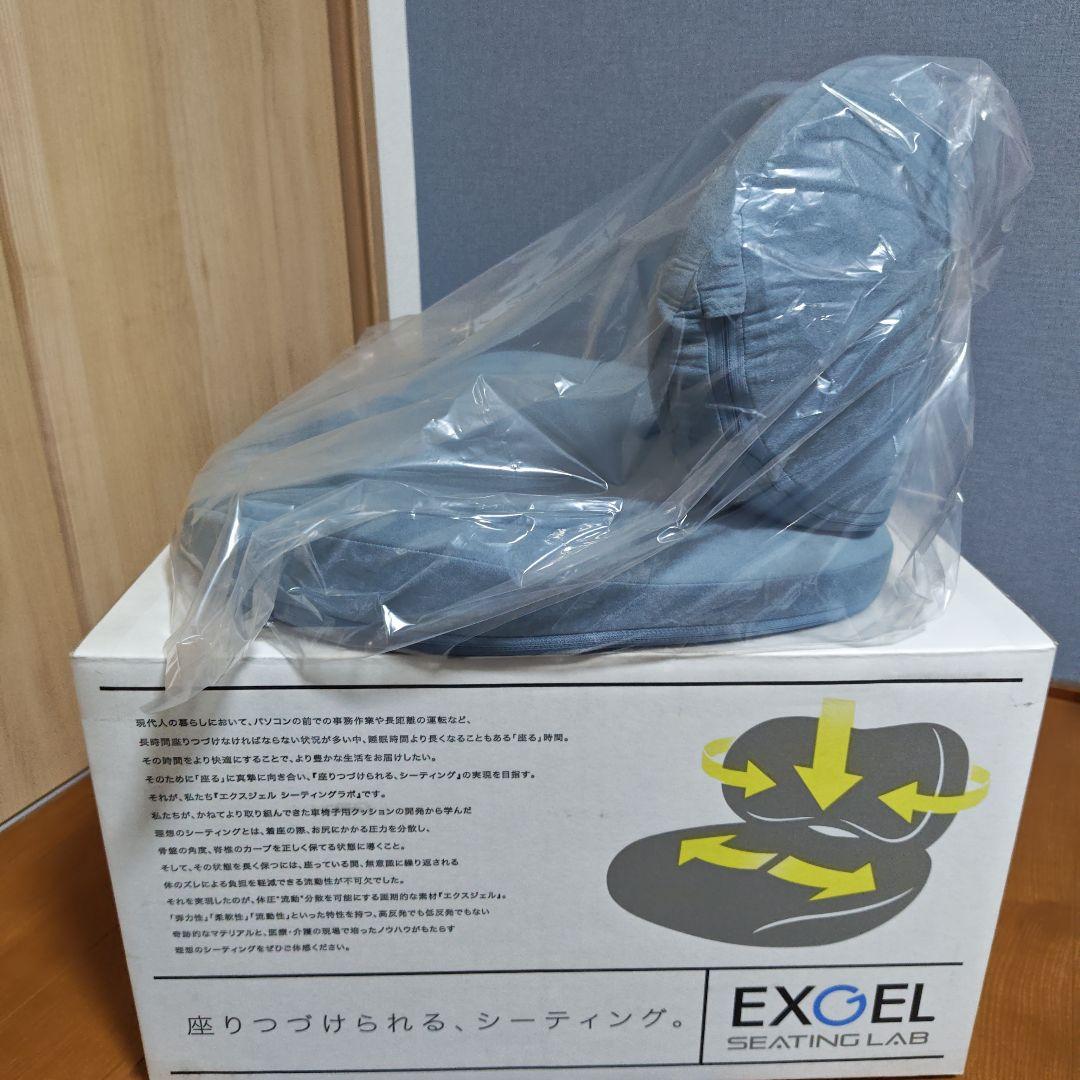 EXGEL 骨盤・姿勢矯正クッション ブルー