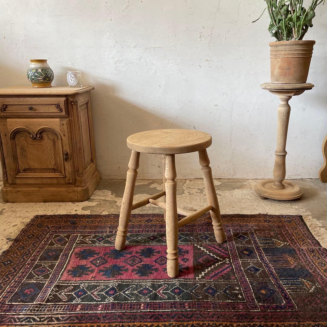 ビンテージ　スツール　サイドテーブル ベッドサイドテーブル　　剥離