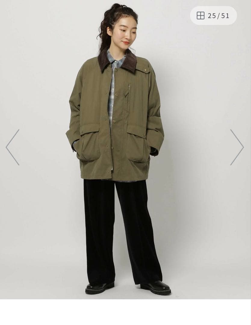 値下げ　niko and…キルトライナーハンティングジャケット美品