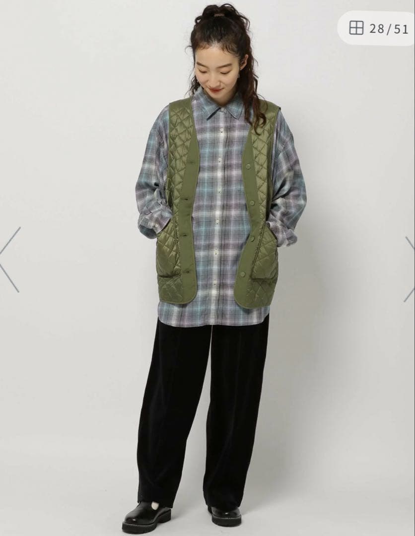 値下げ　niko and…キルトライナーハンティングジャケット美品