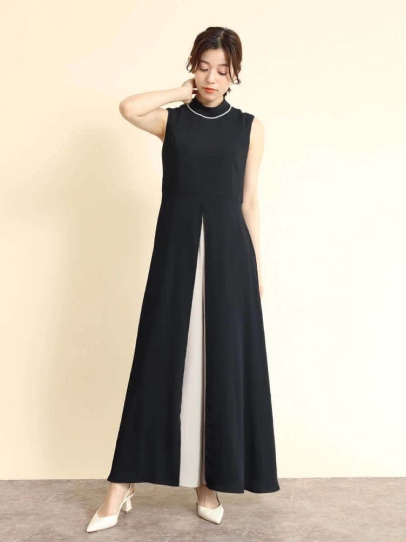 新品未使用FENNELバイカラーインパンツワンピース