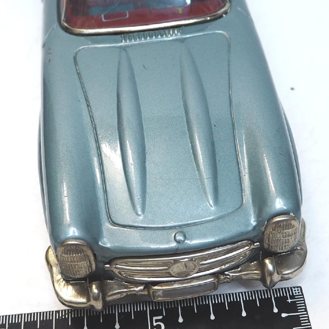 萬代屋【メルセデス ベンツ300SLソフトトップ水色】ブリキtin car 箱無