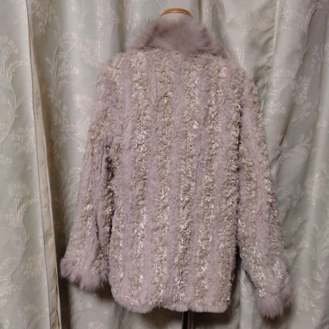 美品✩レッキス＆ブルーフォックス✩シルク✩リバーシブル✩ファーコート