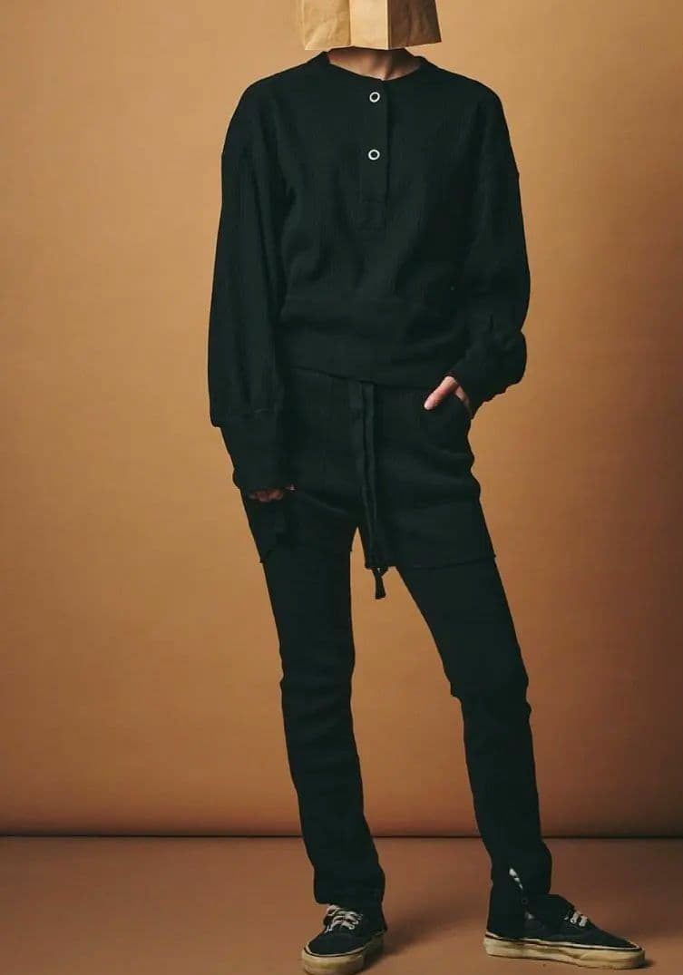 【新品未使用】m.u RIB Layered PANTS　BLACK