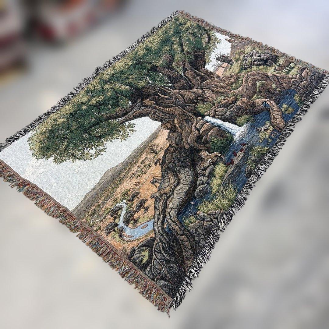 生命の樹　マルチカバー　ソファカバー　ヴィンテージラグ　129x183