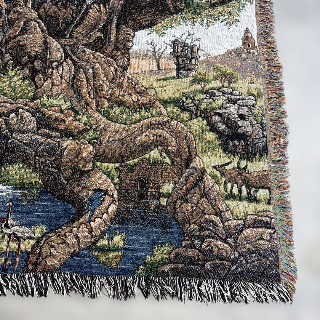 生命の樹　マルチカバー　ソファカバー　ヴィンテージラグ　129x183