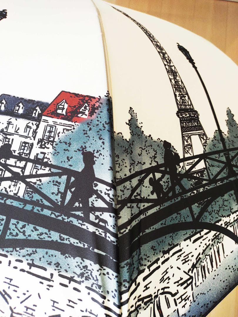 ☆新価格☆ Guy de Jean 長傘 雨/日傘兼用 PARIS（アイボリー）