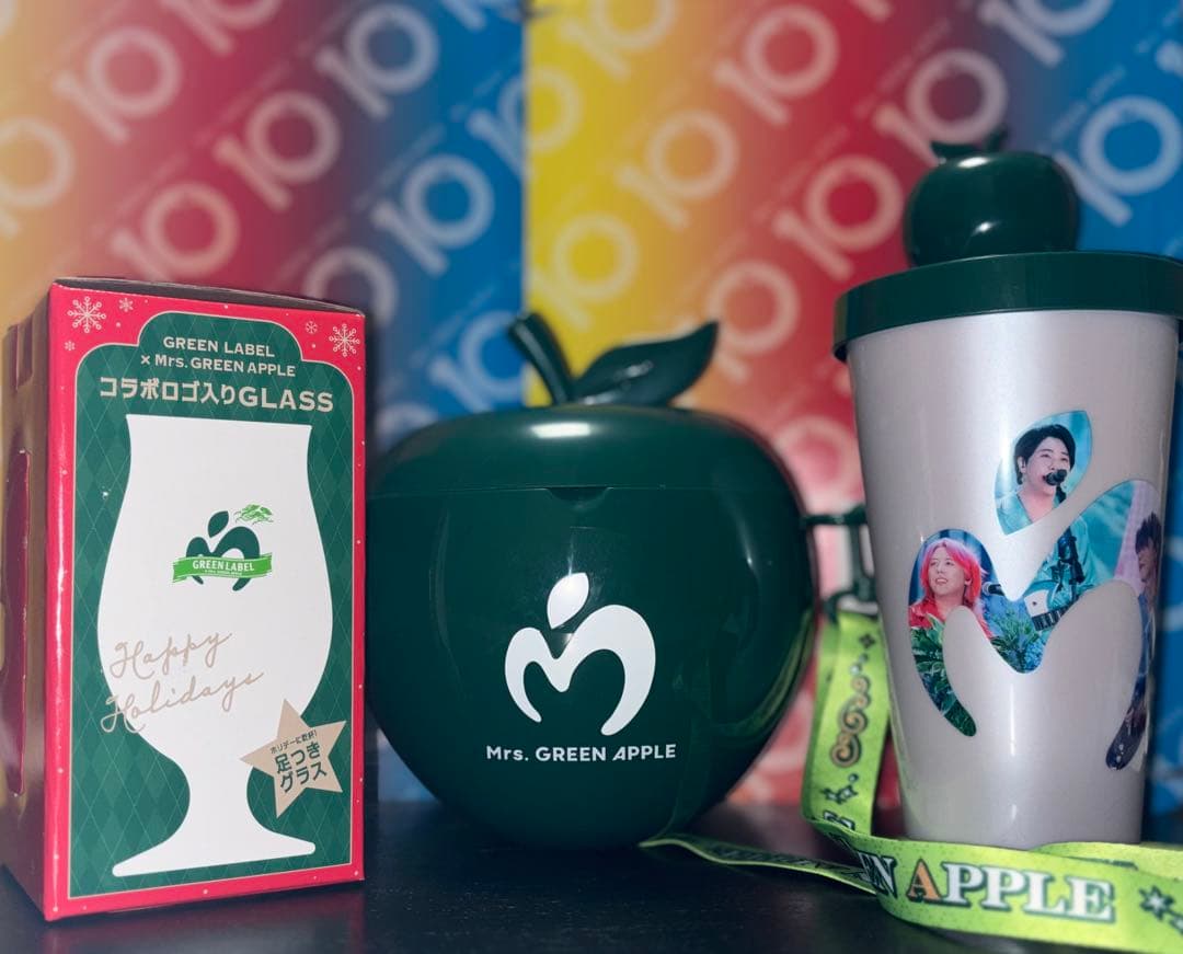 ★新品Mrs. GREEN APPLE ポップコーンバケット、タンブラー、グラス