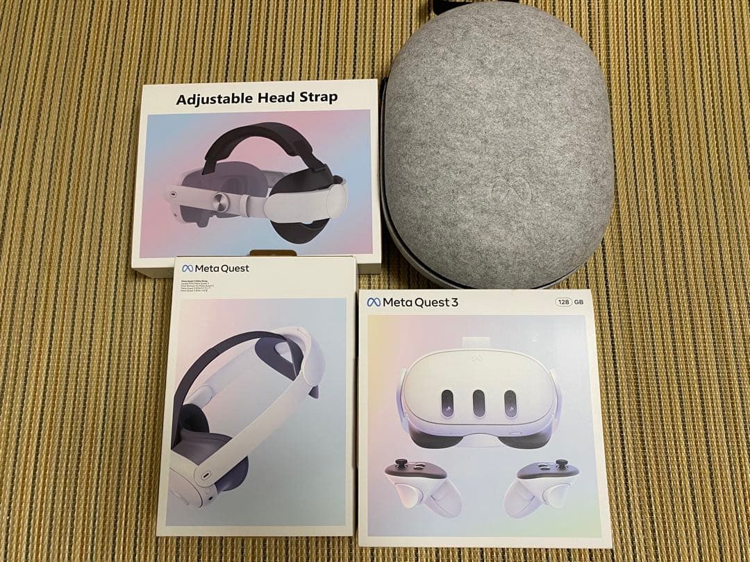  Quest 3 128GB(Eliteストラップ、ケース付き)